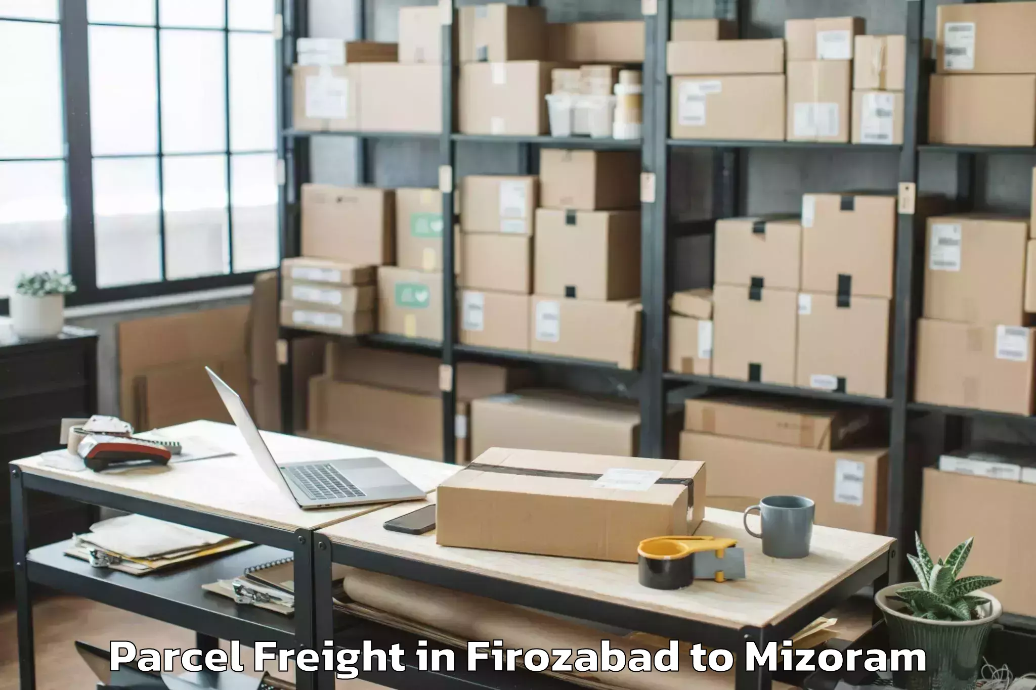 Book Your Firozabad to Tlangnuam Part Parcel Freight Today